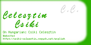 celesztin csiki business card